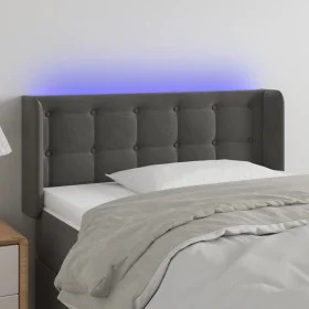 Cabecero con LED de terciopelo gris oscuro 83x16x78/88 cm de , Cabeceros y pies de cama - Ref: Foro24-3123701, Precio: 53,45 ...