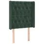 Cabecero con LED de terciopelo verde oscuro 83x16x118/128 cm de , Cabeceros y pies de cama - Ref: Foro24-3124417, Precio: 103...