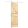 Puerta corredera con herrajes madera maciza de pino 70x210 cm en Puertas | Comprar online en Foru.es