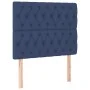 Box spring bed with blue fabric mattress 90x190 cm by , Beds and slatted bases - Ref: Foro24-3128171, Price: 365,30 €, Discou...