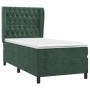 Cama box spring con colchón terciopelo verde oscuro 80x200 cm de , Camas y somieres - Ref: Foro24-3129360, Precio: 340,14 €, ...