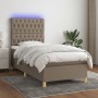 Cama box spring colchón y luces LED gris taupe 80x200 cm de , Camas y somieres - Ref: Foro24-3135633, Precio: 359,04 €, Descu...