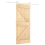 Puerta corredera con herrajes madera maciza de pino 85x210 cm en Puertas | Comprar online en Foru.es