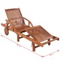 Tumbona de madera maciza de acacia de vidaXL, Tumbonas - Ref: Foro24-41446, Precio: 223,49 €, Descuento: %