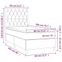 Cama box spring con colchón tela gris taupe 80x200 cm de , Camas y somieres - Ref: Foro24-3142533, Precio: 352,64 €, Descuent...