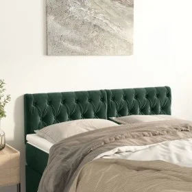 Headboards 2 units in dark green velvet 80x7x78/88 cm by , Headboards and footboards - Ref: Foro24-346365, Price: 82,69 €, Di...