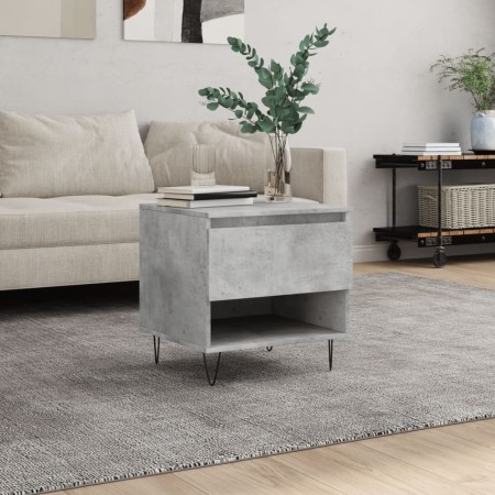 Mesa de centro madera de ingeniería gris hormigón 50x46x50 cm de , Mesas de centro - Ref: Foro24-830916, Precio: 35,76 €, Des...