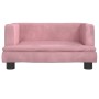 Cama para perros de terciopelo rosa 60x40x30 cm en Camas para perros | Comprar online en Foru.es