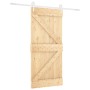 Puerta corredera con herrajes madera maciza de pino 90x210 cm en Puertas | Comprar online en Foru.es