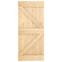 Puerta corredera con herrajes madera maciza de pino 90x210 cm en Puertas | Comprar online en Foru.es