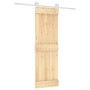 Puerta corredera con herrajes madera maciza de pino 70x210 cm en Puertas | Comprar online en Foru.es