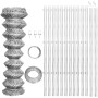 Valla de alambre y postes acero galvanizado plateado 25x0,8 m de vidaXL, Paneles de vallas - Ref: Foro24-141498, Precio: 138,...