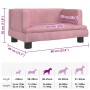 Cama para perros de terciopelo rosa 60x40x30 cm en Camas para perros | Comprar online en Foru.es
