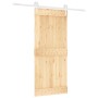 Puerta corredera con herrajes madera maciza de pino 90x210 cm en Puertas | Comprar online en Foru.es