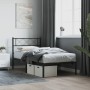 Estructura de cama con cabecero metal negro 107x203 cm de , Camas y somieres - Ref: Foro24-372273, Precio: 67,97 €, Descuento: %