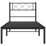 Estructura de cama con cabecero metal negro 107x203 cm de , Camas y somieres - Ref: Foro24-372273, Precio: 67,97 €, Descuento: %