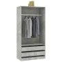 Armario de madera contrachapada gris hormigón 100x50x200 cm de , Armarios roperos - Ref: Foro24-800607, Precio: 191,03 €, Des...