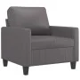 Grauer Kunstledersessel mit Hocker 60 cm von , Sofas - Ref: Foro24-3201021, Preis: 171,80 €, Rabatt: %