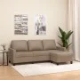 Sofá 3 plazas y taburete cuero sintético color capuchino 180 cm de , Sofás - Ref: Foro24-3201028, Precio: 299,75 €, Descuento: %