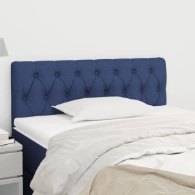Cabecero de tela azul 90x7x78/88 cm de , Cabeceros y pies de cama - Ref: Foro24-346318, Precio: 48,07 €, Descuento: %