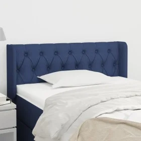 Kopfteil aus blauem Stoff, 93 x 16 x 78/88 cm von , Kopf- und Fußteile - Ref: Foro24-3119092, Preis: 54,98 €, Rabatt: %