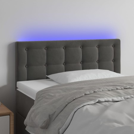 Cabecero con LED de terciopelo gris oscuro 80x5x78/88 cm de , Cabeceros y pies de cama - Ref: Foro24-3122077, Precio: 40,52 €...
