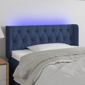 Kopfteil aus blauem Stoff mit LED 93x16x78/88 cm von , Kopf- und Fußteile - Ref: Foro24-3123560, Preis: 62,51 €, Rabatt: %