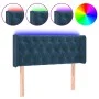 Dark blue velvet LED headboard 103x16x78/88 cm by , Headboards and footboards - Ref: Foro24-3123618, Price: 76,92 €, Discount: %