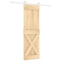 Puerta corredera con herrajes madera maciza de pino 70x210 cm en Puertas | Comprar online en Foru.es