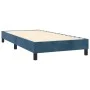 Box spring bed with dark blue velvet mattress 100x200 cm by , Beds and slatted bases - Ref: Foro24-3131127, Price: 328,04 €, ...