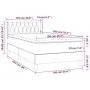 Box spring bed with dark blue velvet mattress 100x200 cm by , Beds and slatted bases - Ref: Foro24-3131127, Price: 328,04 €, ...