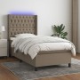 Cama box spring colchón y luces LED gris taupe 80x200 cm de , Camas y somieres - Ref: Foro24-3138513, Precio: 380,50 €, Descu...