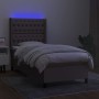 Cama box spring colchón y luces LED gris taupe 80x200 cm de , Camas y somieres - Ref: Foro24-3138513, Precio: 380,50 €, Descu...