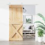 Puerta corredera con herrajes madera maciza de pino 80x210 cm en Puertas | Comprar online en Foru.es