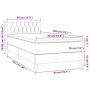 Cama box spring con colchón tela azul 90x200 cm de , Camas y somieres - Ref: Foro24-3140271, Precio: 301,92 €, Descuento: %
