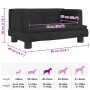 Cama para perros de terciopelo negro 60x40x30 cm en Camas para perros | Comprar online en Foru.es
