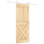 Puerta corredera con herrajes madera maciza de pino 80x210 cm en Puertas | Comprar online en Foru.es