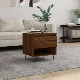 Mesa de centro madera de ingeniería roble marrón 50x46x50 cm de , Mesas de centro - Ref: Foro24-830922, Precio: 34,17 €, Desc...