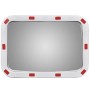 Espejo de tráfico convexo rectangular con reflectores 40 x 60cm de vidaXL, Señales de carretera y tráfico - Ref: Foro24-14168...