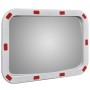Espejo de tráfico convexo rectangular con reflectores 40 x 60cm de vidaXL, Señales de carretera y tráfico - Ref: Foro24-14168...