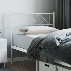 White metal headboard 90 cm by , Headboards and footboards - Ref: Foro24-372354, Price: 23,43 €, Discount: %