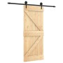 Puerta corredera con herrajes madera maciza de pino 85x210 cm en Puertas | Comprar online en Foru.es