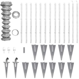 Valla metálica con estacas postes acero galvanizado 25x1,5 m de vidaXL, Paneles de vallas - Ref: Foro24-141509, Precio: 315,1...