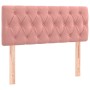 Cama box spring con colchón terciopelo rosa 90x190 cm de , Camas y somieres - Ref: Foro24-3127648, Precio: 334,43 €, Descuent...