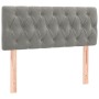 Cama box spring colchón y LED terciopelo gris claro 100x200 cm de , Camas y somieres - Ref: Foro24-3134567, Precio: 317,84 €,...