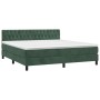 Cama box spring colchón y LED terciopelo verde oscuro 180x200cm de , Camas y somieres - Ref: Foro24-3134600, Precio: 571,57 €...