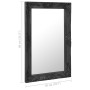 Espejo de pared estilo barroco negro 50x80 cm en Espejos | Comprar online en Foru.es