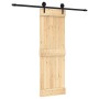 Puerta corredera con herrajes madera maciza de pino 70x210 cm en Puertas | Comprar online en Foru.es