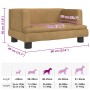 Cama para perros de terciopelo marrón 60x40x30 cm en Camas para perros | Comprar online en Foru.es