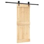 Puerta corredera con herrajes madera maciza de pino 80x210 cm en Puertas | Comprar online en Foru.es